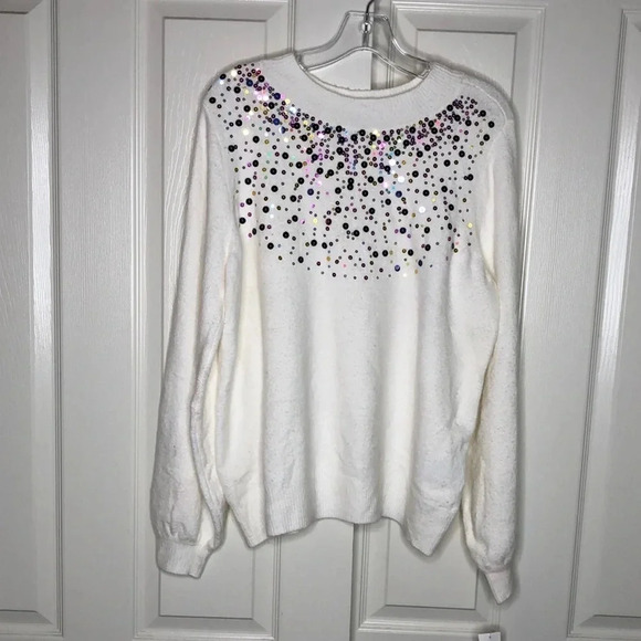 CHARTER CLUB Sequined Holiday Sweater - Picture 1 of 7